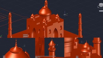 Taj Mahal (Symbol of love) 3D Model, AutoCAD 3D Modeling (speed art) - Qasim Danish