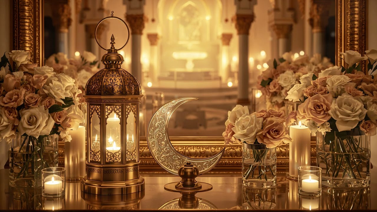 Ramadan Crescent & Lantern 4K ✨🌙 | 3 Hours of Luxurious Ambience | أجواء رمضان فاخرة 2026