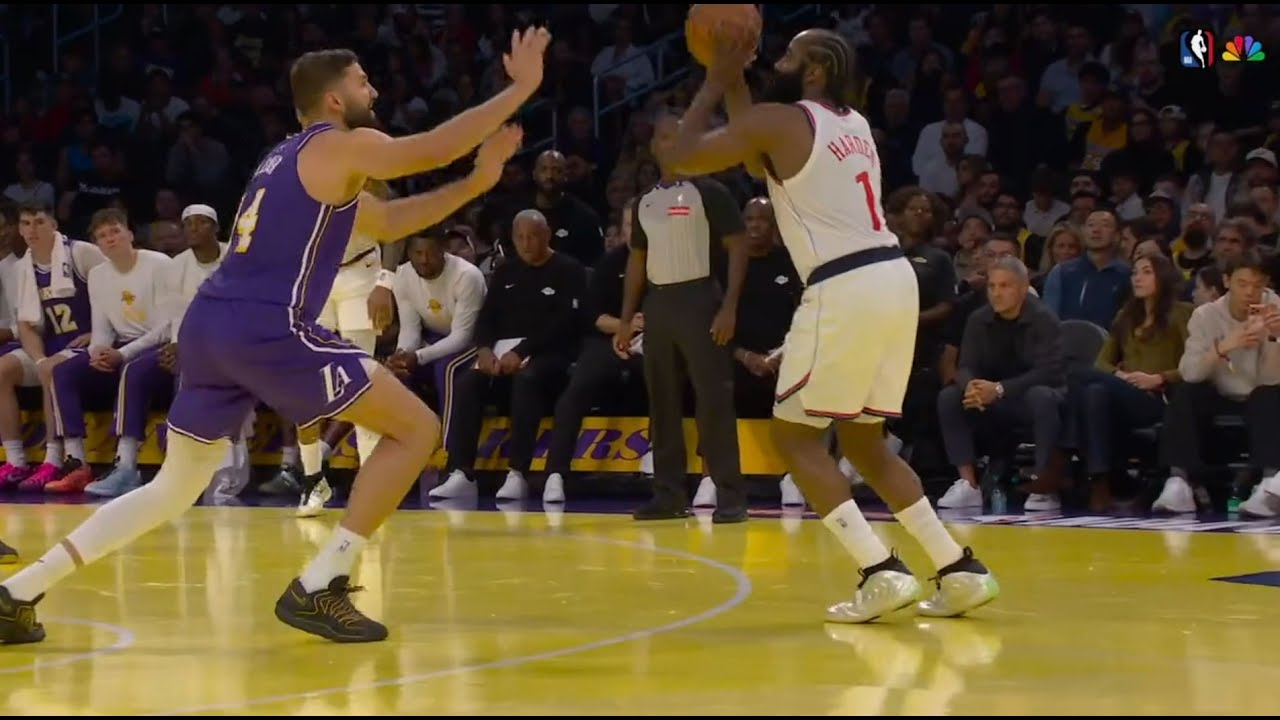 James Harden with the step-back 3 in Maxi Kleber's face - 11/25/25 ...