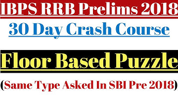IBPS RRB Prelims 2018 || Floor Based Puzzle || Asked In SBI Clerk Pre 2018