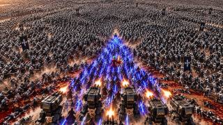 JEDI KNIGHTS, NINJAS & T-45s ATTACK STRONG KNIGHTS | Ultimate Epic Battle Simulator 2 | UEBS 2 screenshot 3