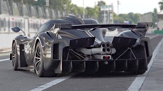 Pagani Huayra R with UNRESTRICTED Exhaust SOUND | 9000rpm NA V12 Engine | Start Up, Revs \& More!