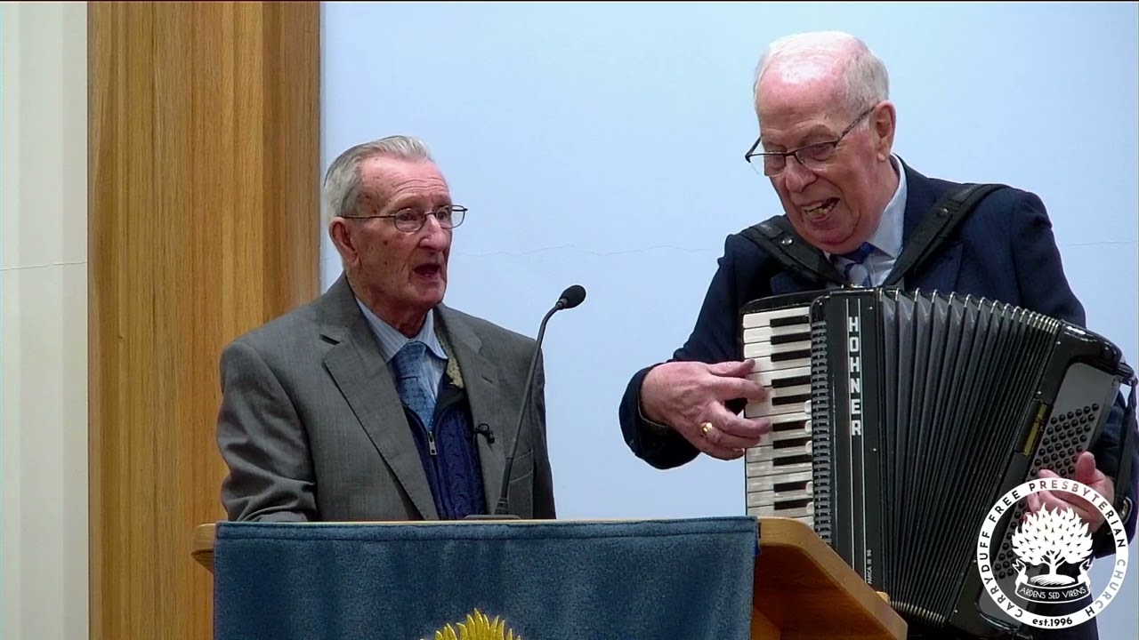 Rev. Colin McFarland singing at 91 years old with Rev. Fred Greenfield