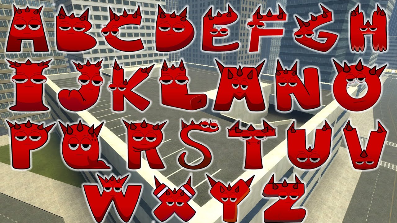 DESTROY ALL 3D RADDY SPRUNKI ALPHABET LORE FAMILY in BIG CITY Garry's Mod