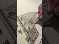 Draw A Fineliner Roof With Me #fineliner #urbansketch #crosshatching #drawing