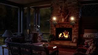 Reduce Stress, Anxiety & Improve Sleep Quality | 1 Hour Calming Rain & Fire Ambiance