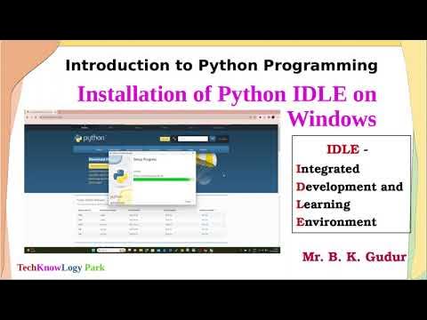 Installation of Python IDLE on Windows - YouTube