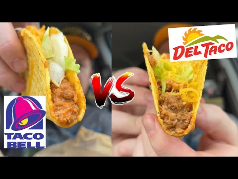 TACO BELL vs DEL TACO: Crunchy Taco Taste Test