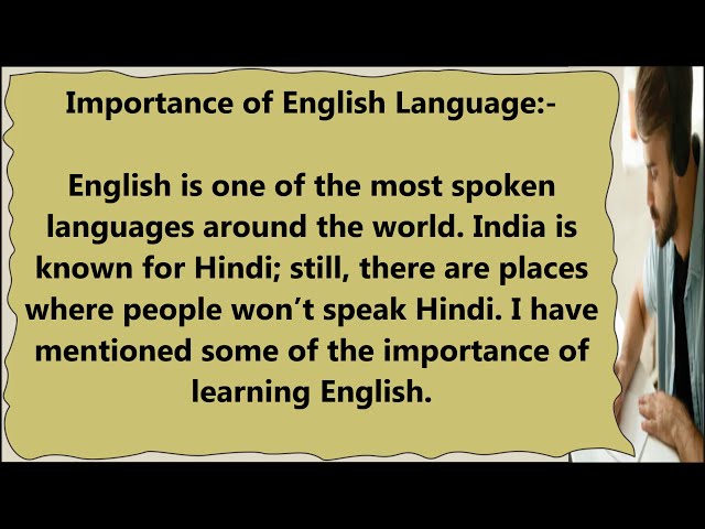importance of english language essay