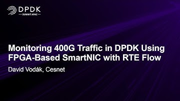 Monitoring 400G Traffic in DPDK Using FPGA-Based SmartNIC with RTE Flow - David Vodák, Cesnet