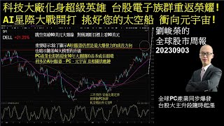 劉峻榮的全球股市周報20230903 全球PC產業同步爆發 台股大主升段隨時起漲 科技大廠化身超級英雄 台股電子族群重返榮耀 !AI星際大戰開打 挑好您的太空船 衝向元宇宙!