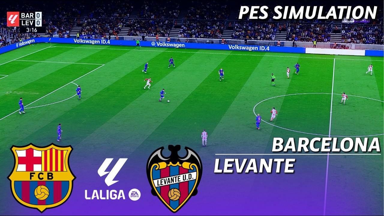 Barcelona vs Levante UD | LaLiga 2025/26 | PES 21 Simulation