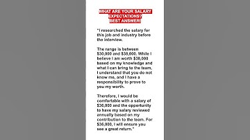 "WHAT ARE YOUR SALARY EXPECTATIONS?" (BEST SAMPLE ANSWER!)  #interviewquestionsandanswers