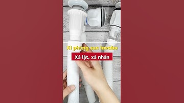 Bộ xi phông lavabo sun có gân thép, xi phông thoát nước chậu rửa mặt chống hôi xả lật, xả nhấn #tips