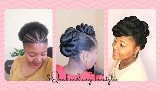 3 QUICK AND EASY HAIRSTYLES FOR NATURAL HAIR ! DIY HAIRSTYLES COMPILATIONS#hairstyles #hairtutorials