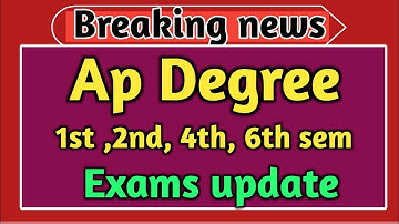 Ap degree 1st, 2nd, 4th, 6th sem Exam time table