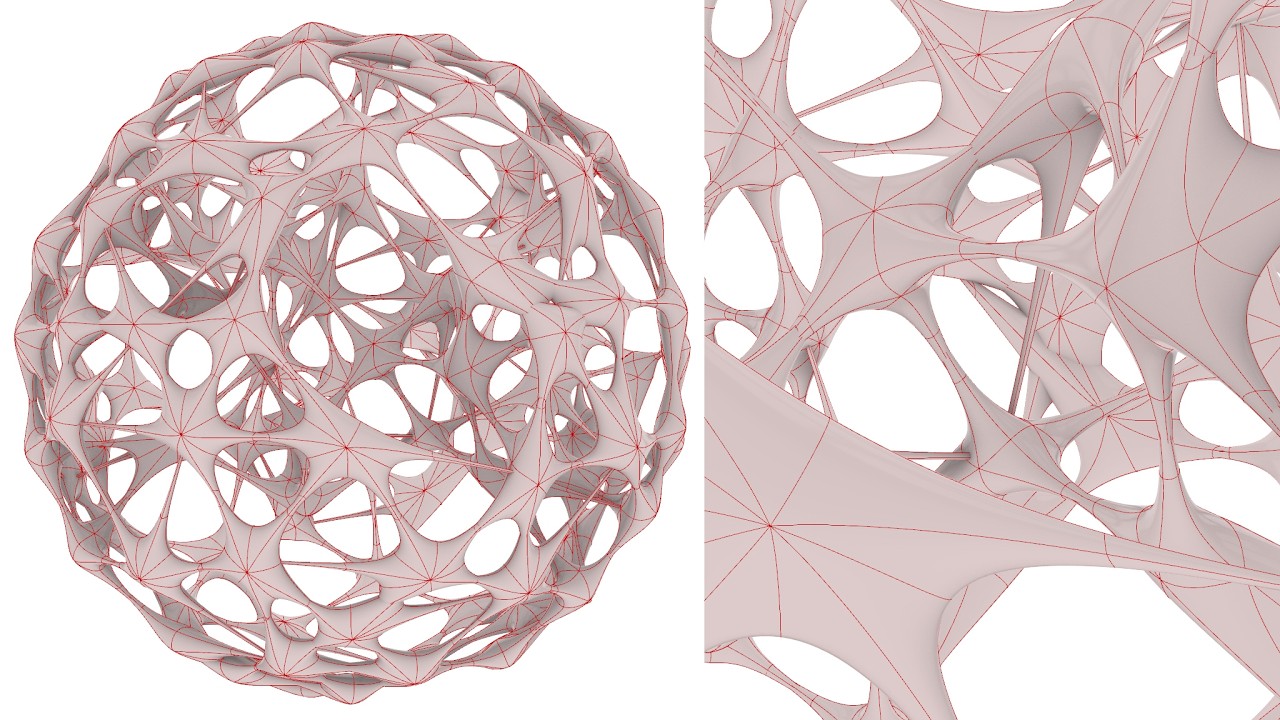 [Grasshopper]Organic form design created by connecting multiple points ...