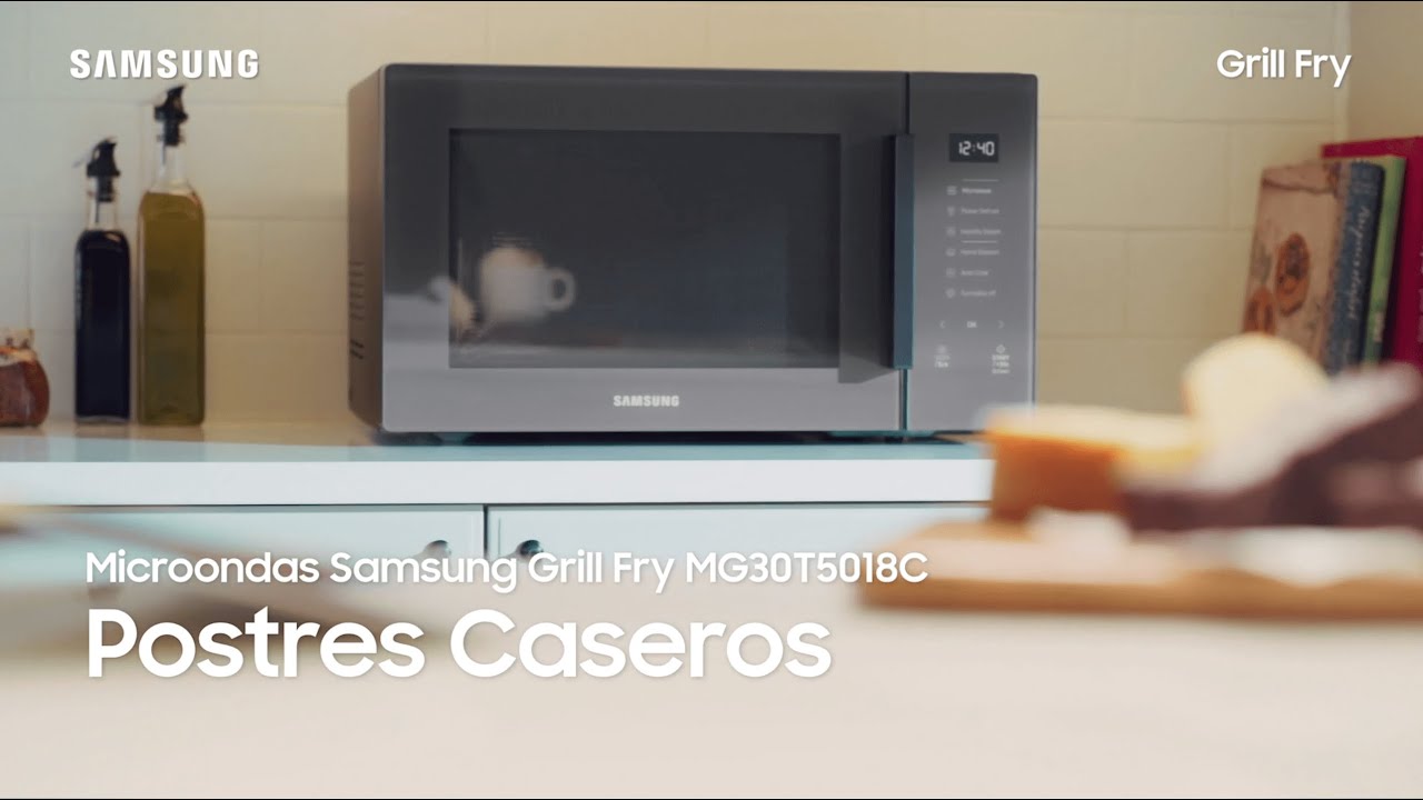 Samsung - Horno microondas Grill Fry con Home Dessert [versión vertical] -  YouTube