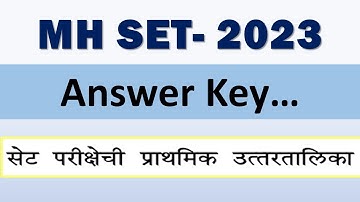 MH SET Interim Answer Key 2023 Updates