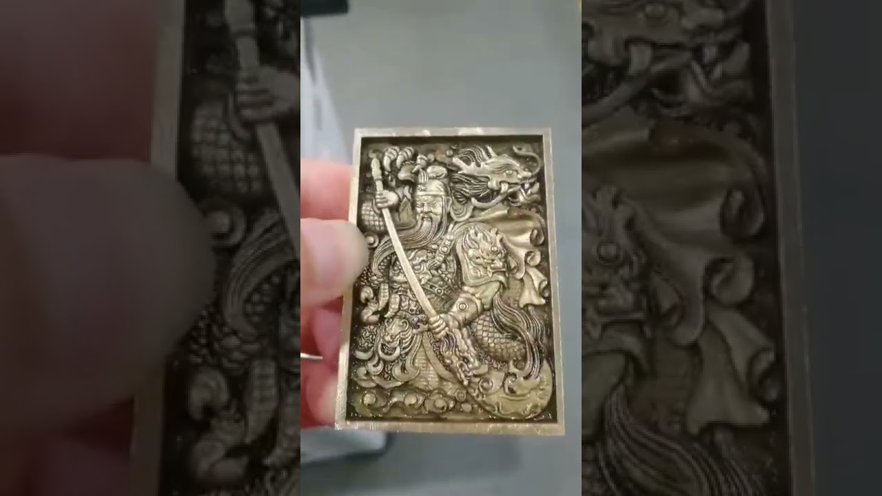 brass laser engraving sample