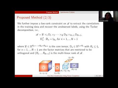 Few-shot classification using tensor completion