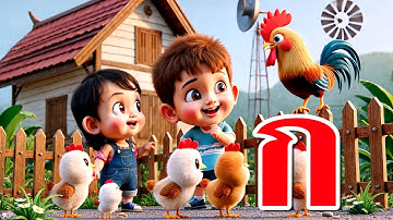 เพลง ก เอ๋ย ก ไก่ แบบดั้งเดิม  การ์ตูน 3D น่ารักๆ - Learn Thai Alphabet 2568 | KidsMeSong