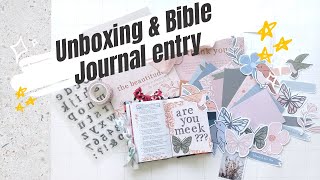 The Beautitudes Unboxing// Bible Journal// Faith Heirlooms// Journal with Me