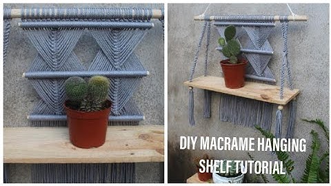 DIY Macrame Wall Hanging with Shelf #3 -  Macramé Tutorial for beginner by TNARTNCRAFTS