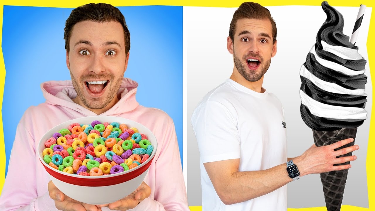 1 Dag Kleur versus Zwart-Wit Challenge! *Met Thomas*