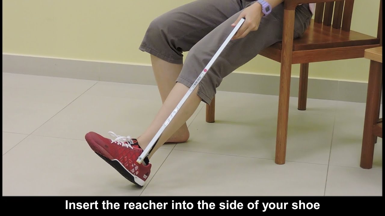 NUH Occupational Therapy Wearing Shoes With a Longhandled Shoehorn
