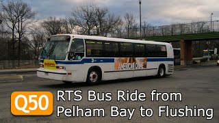 MTA Q50 Bus Route: Onboard 1999 Nova Bus RTS 5188 from Pelham Bay to Flushing