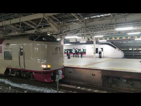 346.東京駅を発車するE657系特急ひたち28号