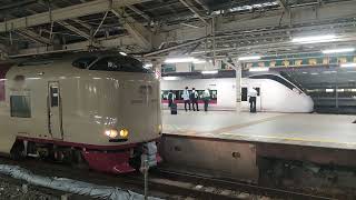 346.東京駅を発車するE657系特急ひたち28号