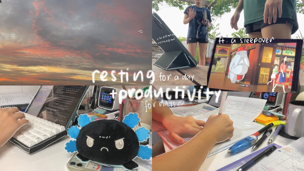 🌧🪐 study vlog: resting for a day then grinding work for 3 days | ft. divoom 🔊