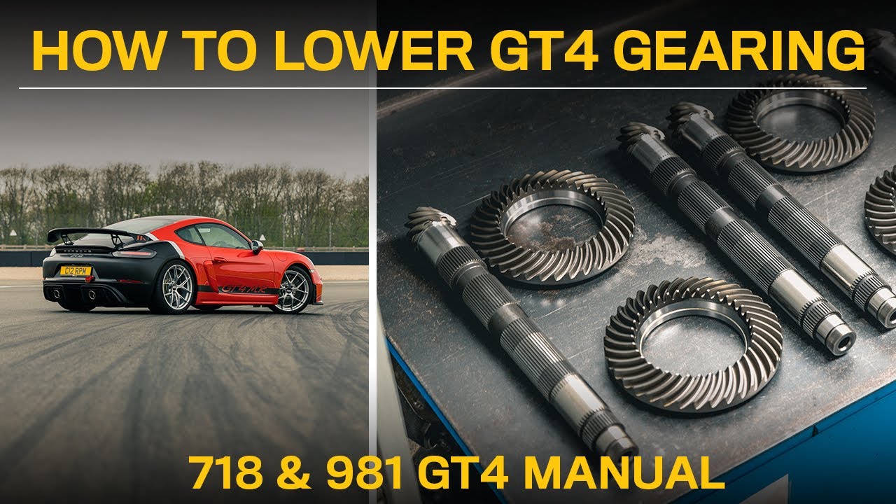 HOW TO LOWER THE GEAR RATIOS ON A PORSCHE CAYMAN GT4 EXPLAINED... YouTube