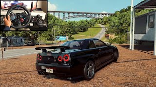 NFS HEAT Nissan Skyline R34 GTR - LOGITECH G29 gameplay