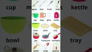 Names of objects in the kitchen in English