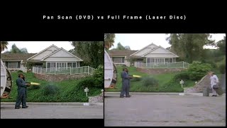 Commando (1985) DVD (Pan Scan) Vs Laserdisc (Full Frame) Opening scene