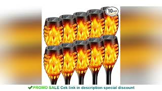 1/2/4/6/8/10Pcs Solar Flame Torch Lights Flickering Light Waterproof Garden Decoration Outdoor Lawn