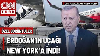 SON DAKİKA🚨İlk Görüntüler! Sadece CNN TÜRK’te: Cumhurbaşkanı Erdoğan'ın Uçağı ABD'ye İndi
