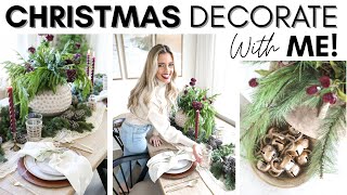 CHRISTMAS DECORATE WITH ME PART 2 || KITCHEN HOLIDAY DECOR IDEAS || HOLIDAY TABLESCAPE IDEAS