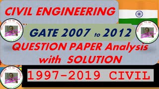 GATE 2007 to 2012 Civil Engg. Paper Analysis: Answer Key & QP with Solution Part 1 | PM Sir | all@CE screenshot 4
