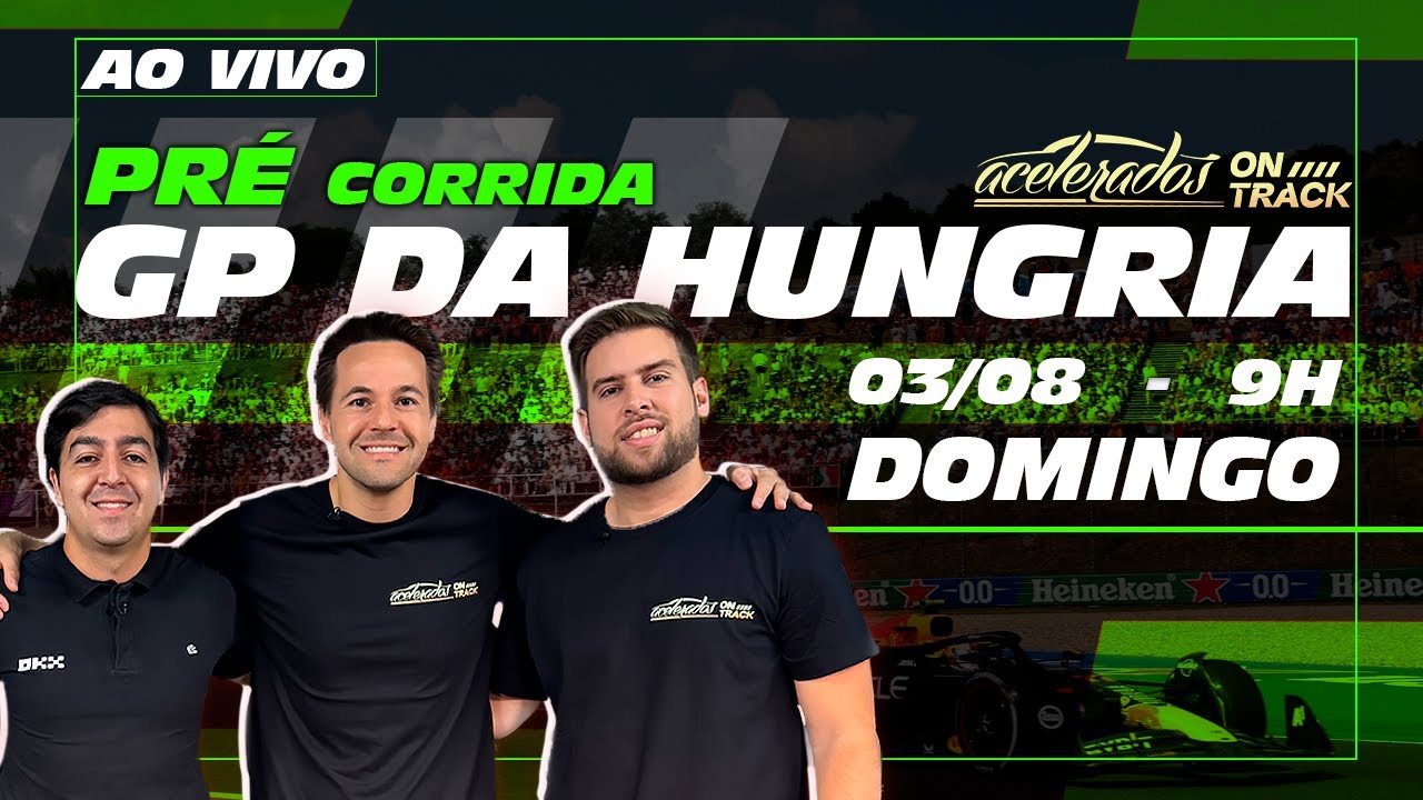 PRÉ CORRIDA | GP DA HUNGRIA DE FÓRMULA 1 - REACT AO VIVO - Acelerados On Track