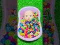 Rainbow Candy BathTub Surprise with M&amp;M’s &amp; Super Satisfying Magic Slime Cutting 🌈🍬✨