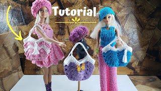 Como fazer Bolsa Zig Zag para Barbie em Crochê  - Passo a Passo