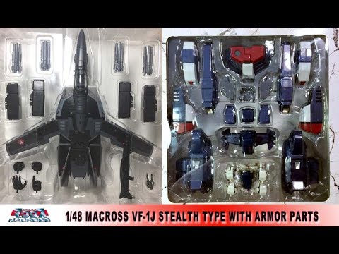 1/48 MACROSS VF-1J Stealth TYPE with ARMOR PARTS - YouTube