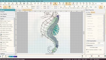 Digitizing the Seahorse - Part 3 - Digitizing the Body and Head using Hatch Embroidery
