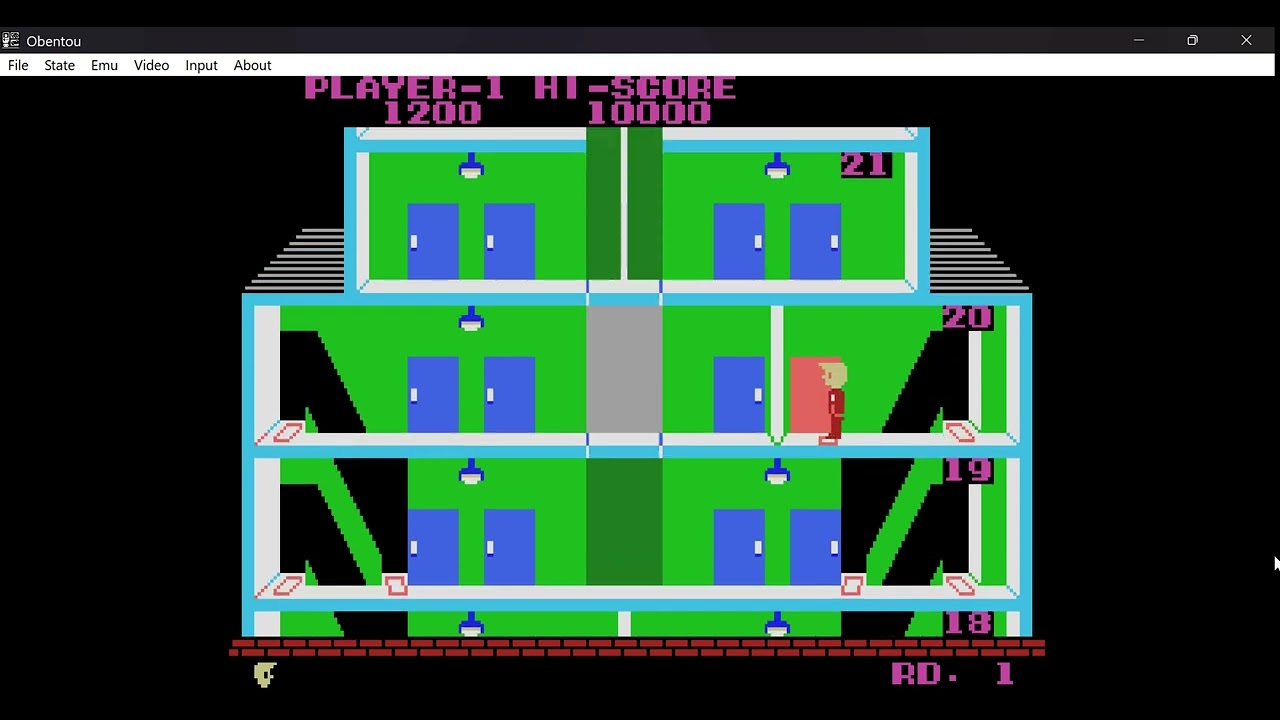 Elevator Action - Sega SG-1000 - Obentou Emulator - Test Windows 11