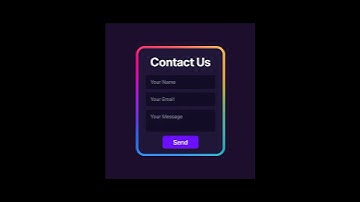 ✨ Build a Stylish Contact Form with Just HTML & CSS!   #HTML #javascript #html #coding #css