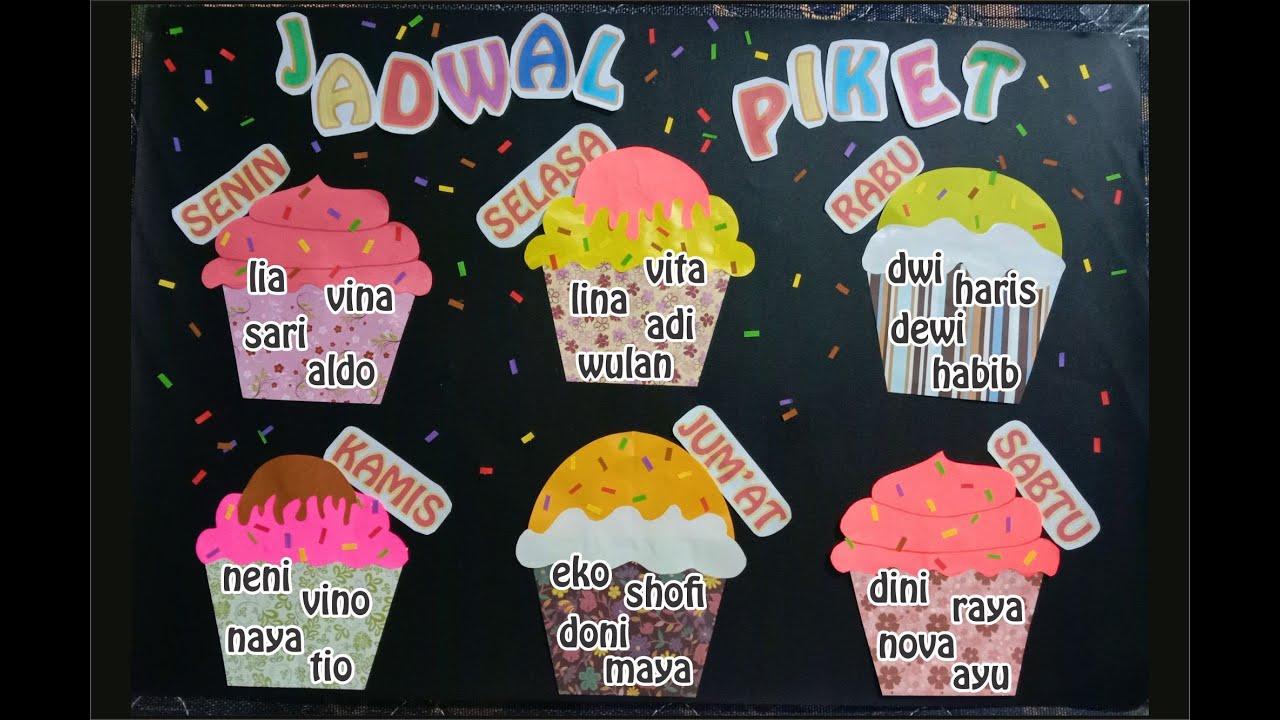 membuat-jadwal-piket-i-classroom-decoration-ideas-i-hiasan-dinding